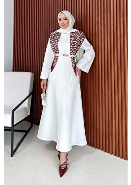 Kemerli Scuba Elbise 32-3701 fırsatları