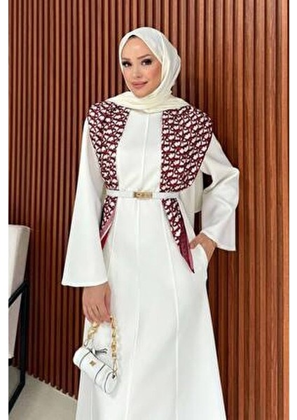 Kemerli Scuba Elbise 32-3701