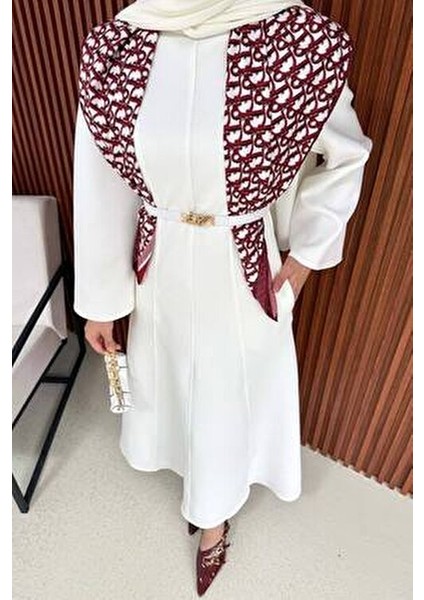 Kemerli Scuba Elbise 32-3701