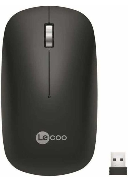 Lecoo WS214 Siyah Optik Kablosuz Mouse