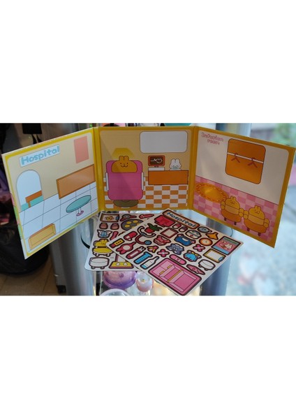 Manyetik Mıknatıslı Evcilik ve Giydirme Oyunu Sessiz Kitap Pompompurin Figürlü