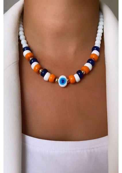 Nazar Boncuklu Renkli Kolye