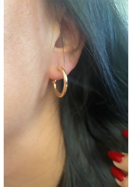 Gold Renk Halka Küpe
