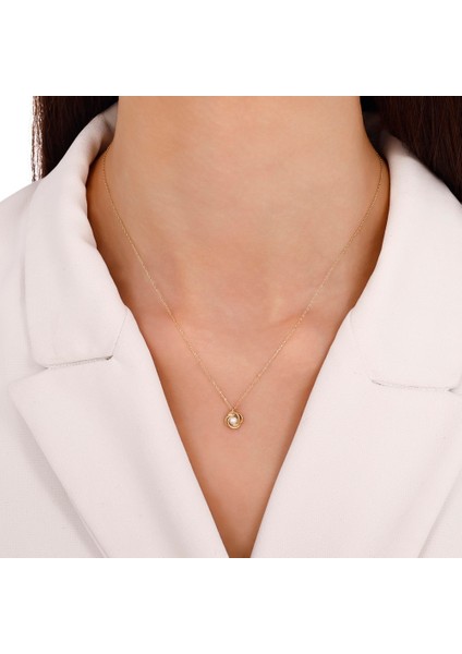 Çiçek Figürlü Altın Kolye - 14K modelleri