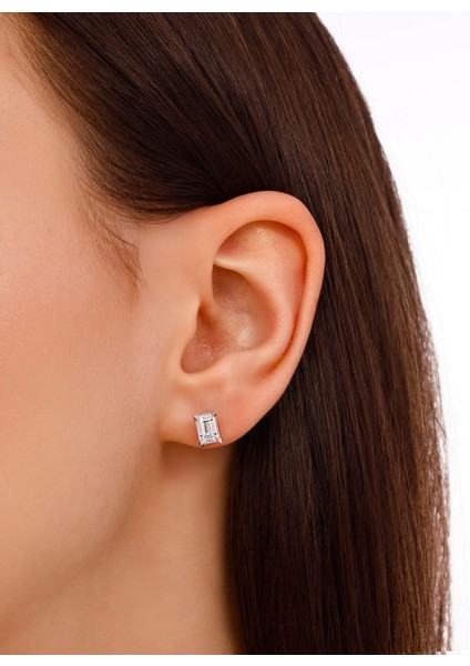 Baget Taşlı Altın Küpe - 14K modelleri