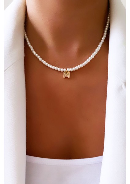 Inci Harf Kolye M Harfi