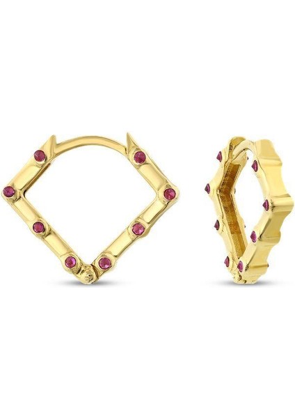 Altın Tasarım Küpe - 14K