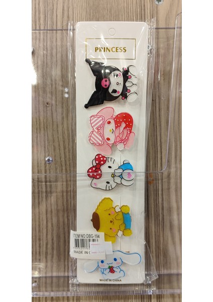 Kuromi,hello Kitty Sanrio Karakterleri 5 Li Toka Seti