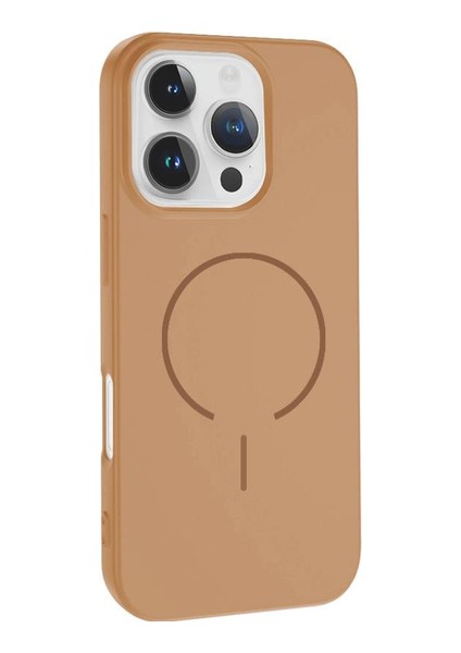 iPhone 16 Pro Magsafe Özellikli Içi Kadife Yumuşak Aqua Silikon Kılıf