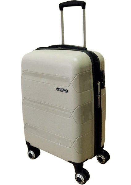 Gold Pp Valiz 8011 Ekru Tsa Kilitli Ikili Valiz Seti modelleri