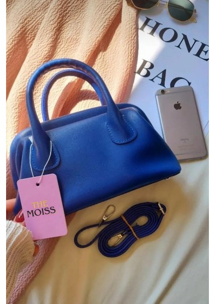 Burslu Kadın Çanta,küçük Boy Kadın El Kol ve Omuz Çantası Lacivert