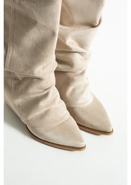 Lisa Kadın Süet Körüklü Kovboy Çizme modelleri