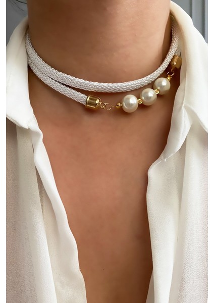 Inci Detay Çift Sıralı Kolye modelleri