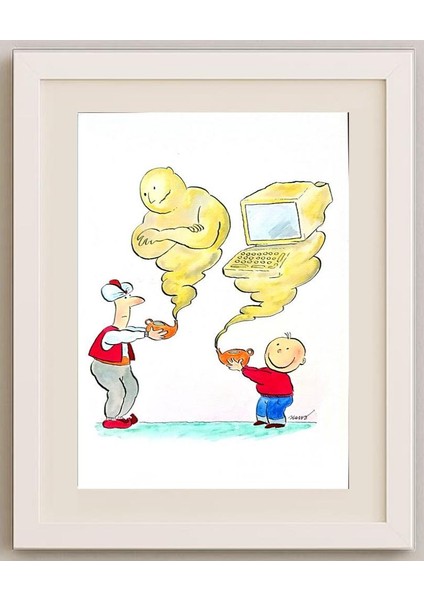 Ivan Haramija 29X21CM Orijinal Karikatür Tablo fırsatları