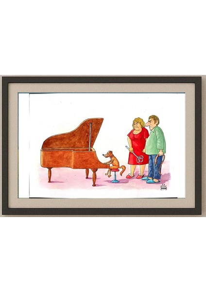 Makhmudjon Eshonkulov 29X21CM Orijinal Karikatür Tablo