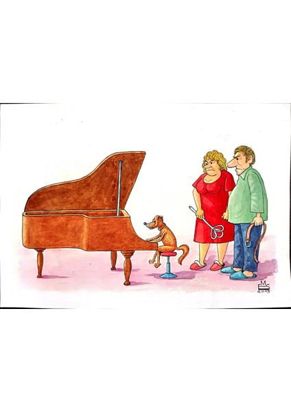 Makhmudjon Eshonkulov 29X21CM Orijinal Karikatür Tablo modelleri