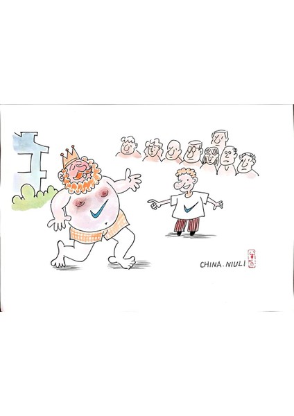 Niu Li 29X21CM Orijinal Karikatür Tablo modelleri