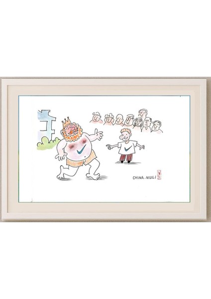 Niu Li 29X21CM Orijinal Karikatür Tablo fırsatları