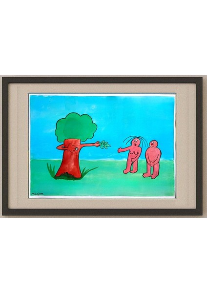 Marjan Rezaie 29X21CM Orijinal Karikatür Tablo