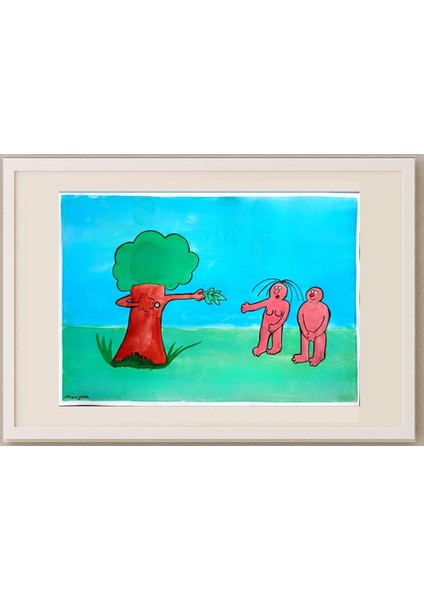 Marjan Rezaie 29X21CM Orijinal Karikatür Tablo fırsatları