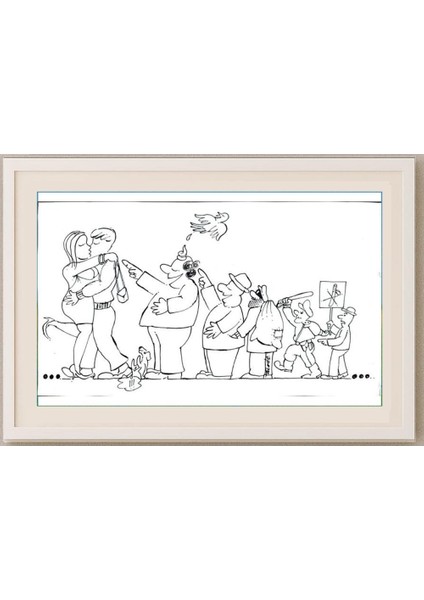 Tode Blazevski 43x23cm Orijinal Karikatür Tablo fırsatları