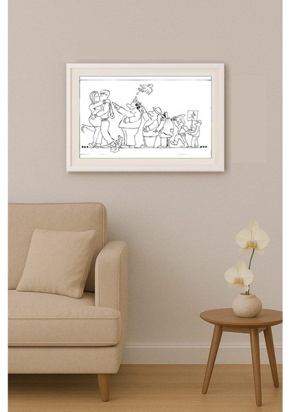 Tode Blazevski 43x23cm Orijinal Karikatür Tablo indirimleri