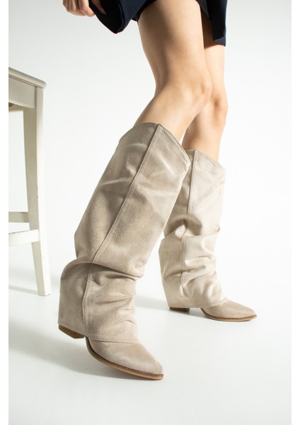 Lisa Kadın Süet Körüklü Kovboy Çizme indirimleri