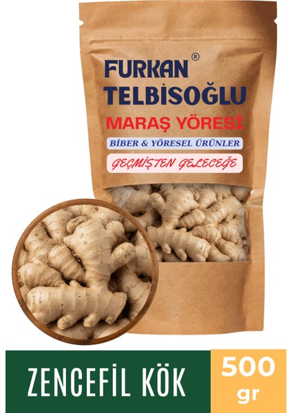 Zencefil Kök - ( Doğal Kurutulmuş, Elenmiş, Katkısız ) 500GR