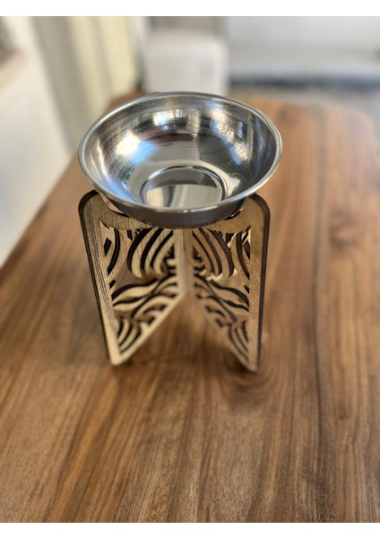 Modern Tasarımlı Ahşap Evcil Hayvan Mama Kabı Tekli modelleri