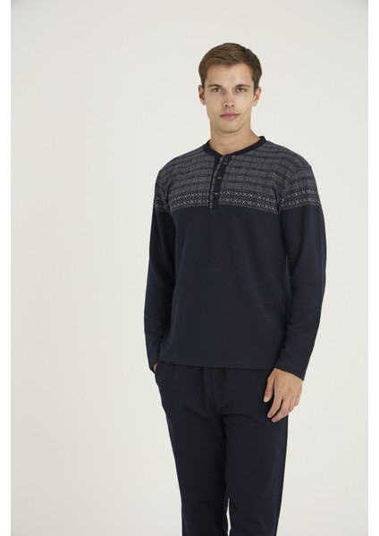 Midi Yaka Pijama Takım 8065