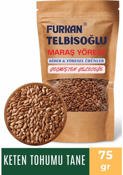Keten Tohumu Tane - ( Elenmiş, Katkısız ) 75GR
