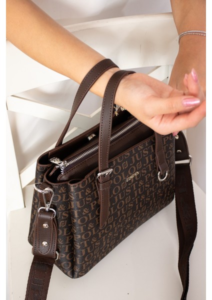 Orijinal Just Polo Collection 3 Bölmeli Lüks Yumuşak Deri Ayarlanabilir Çapraz Askılı Omuz Çantası modelleri