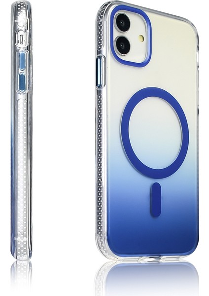 Apple iPhone 11 Uyumlu M-Safe Şarj Özellikli Transparan Renk Geçişli Kılıf fiyatları