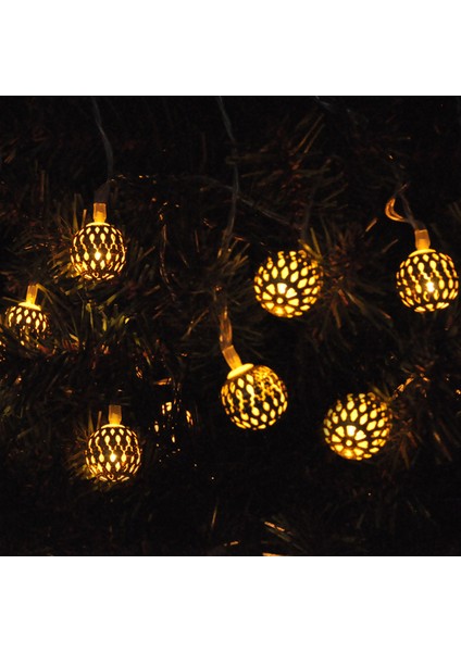 Yılbaşı Pilli LED Işık Top Figürlü LED Işık 3metre Gün Işığı modelleri