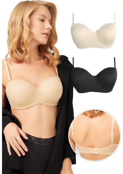 Balenli Toparlayıcı Dolgusuz Straplez Lotus Sütyen fiyatları