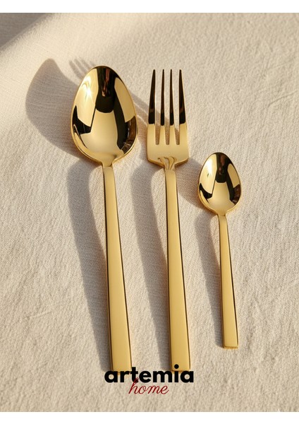 Saphira Gold Tatlı Çatalı | 18/10 Paslanmaz Çelik | Gold Kaplama Tatlı Çatalı fırsatları