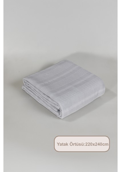 Melany Pike Çift Kişilik %100 Pamuk (200X220 Cm) Gri indirimleri