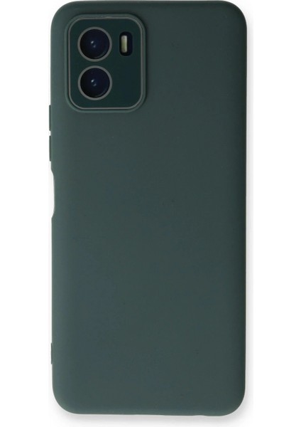 Vivo Y15S Kılıf Lansman Glass Kapak - Koyu Yeşil (K95)