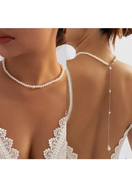 Gold Zıncır Incı Detaylı Vucut Kolyesı fiyatları