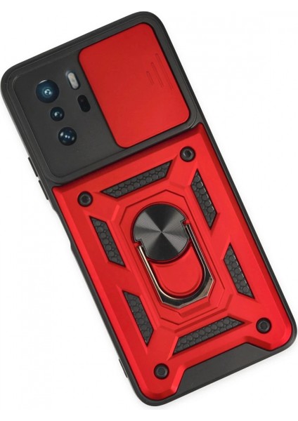 Xiaomi Poco X3 Gt Kılıf Pars Lens Yüzüklü Silikon - Kırmızı (K95) modelleri