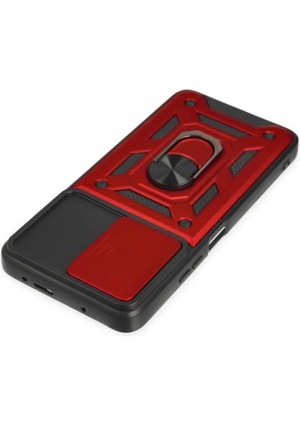 Xiaomi Poco X3 Gt Kılıf Pars Lens Yüzüklü Silikon - Kırmızı (K95) fırsatları