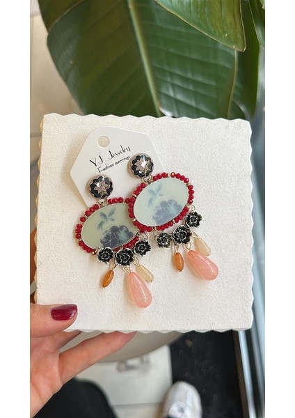 Taşlı Küpe - Çok Renkli fiyatları