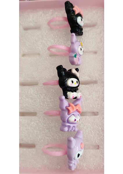 5 Parça Kuromi Karakterleri Yüzük Seti fiyatları