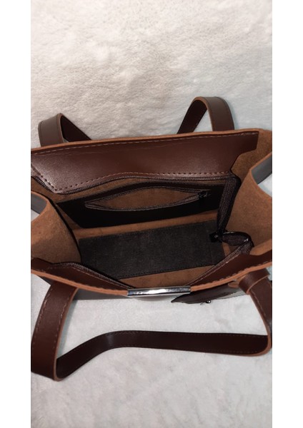 Günlük Cüzdanlı Suni Deri Kadın El ve Omuz Çantası