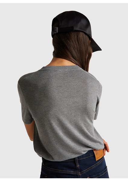 Bisiklet Yaka Normal Antrasit Melanj Kadın Kazak 1ZRED10BK modelleri