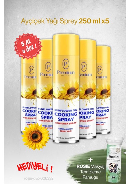 Ayçiçek Yağı 250 Ml, 5 Al 4 Öde Hediyeli
