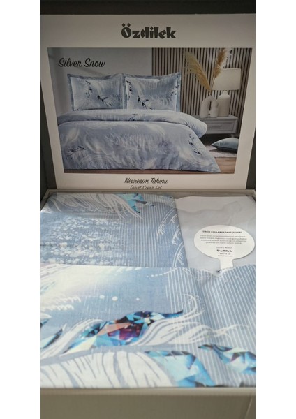 Ranforce Tek Kişilik Nevresim Takımı Silver Snow