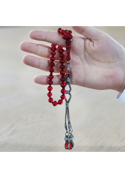 1000 Ayar Gümüş Kazaz Püsküllü Istanbul Kesim Bayrak Kırmızı Ateş Kehribar Tesbih fırsatları