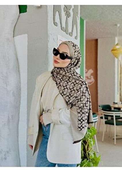 C Desen Ipek Kaşmir Çift Taraflı Şal