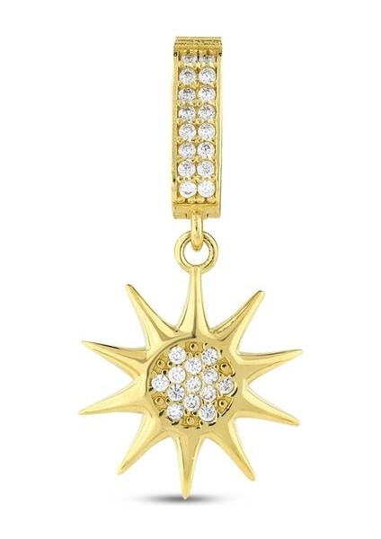 Altın Güneş Kolye Ucu - 14K